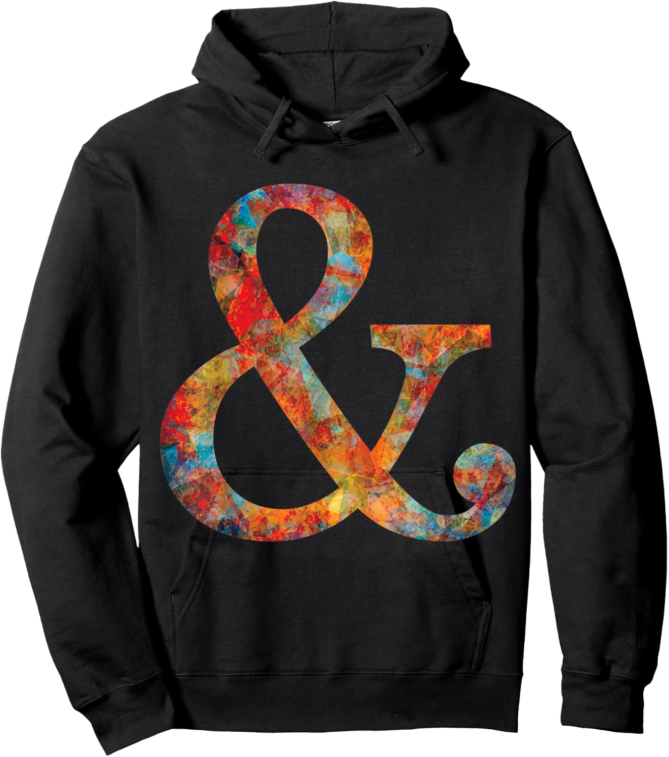Ampersand Shirt Mosaic for Artistic Typography Geeks Hoodie - Hoodie | Black