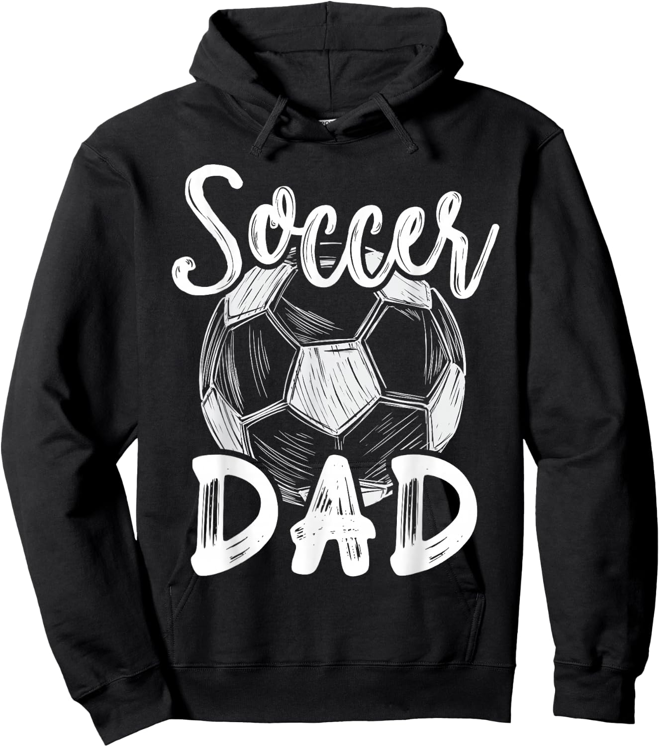 Soccer Dad Family Matching Team Player Soccer Ball Hoodie - Hoodie | Black