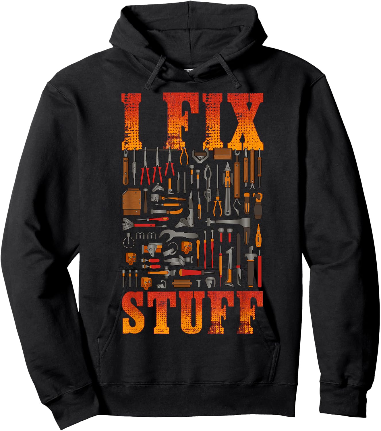 I Fix Stuff Shirt Funny Mechanic Handyman Shirt I Fix Things Hoodie - Hoodie | Black
