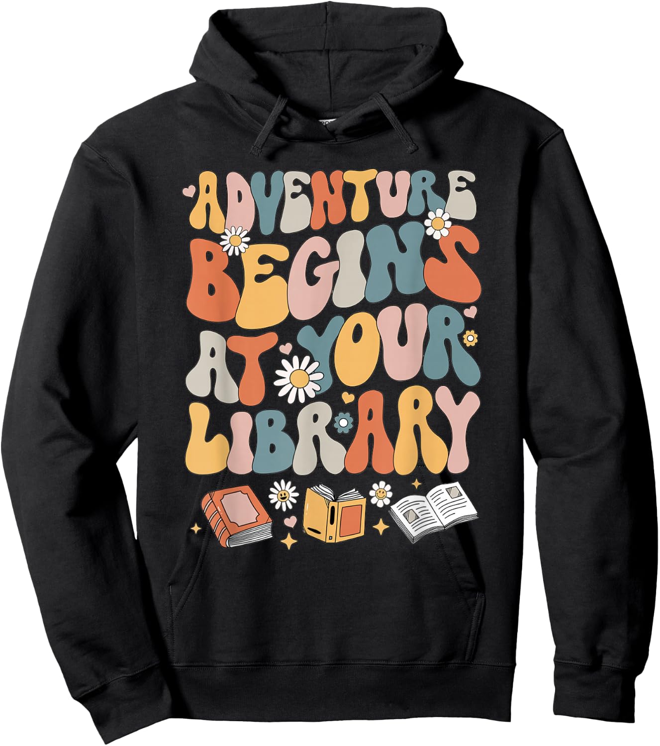 Adventure Begins At Your Library Summer Reading Program 2024 Hoodie - Hoodie | Black