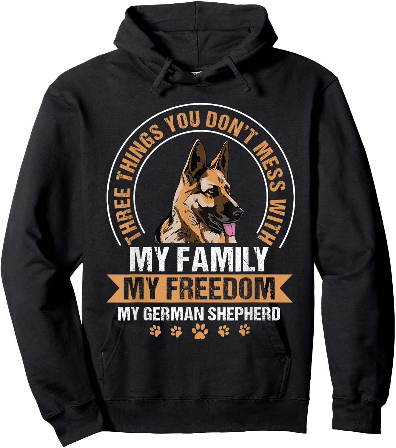 German Shepherd Alsatian Wolf Dog Berger Allemand Hoodie - Hoodie | Black