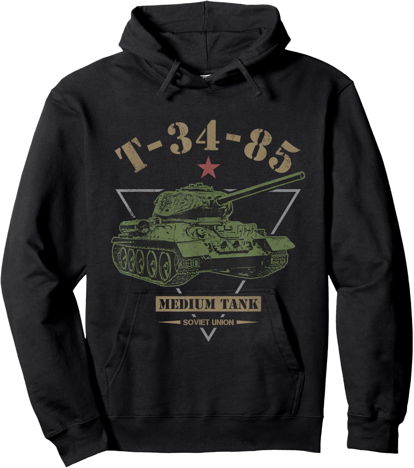 T-34-85 Soviet Tank Hoodie - Hoodie | Black