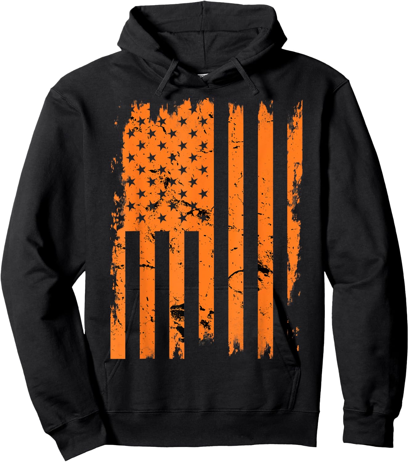United States Flag Vintage Halloween Hoodie - Hoodie | Black