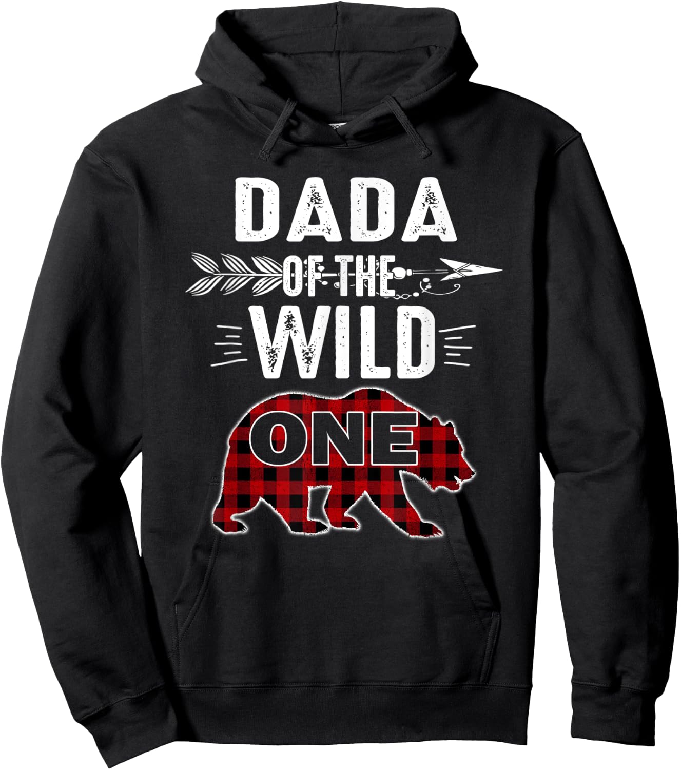 Dada Of The Wild One Shirt Bear Lumberjack 1St Birthday Hoodie - Hoodie | Black