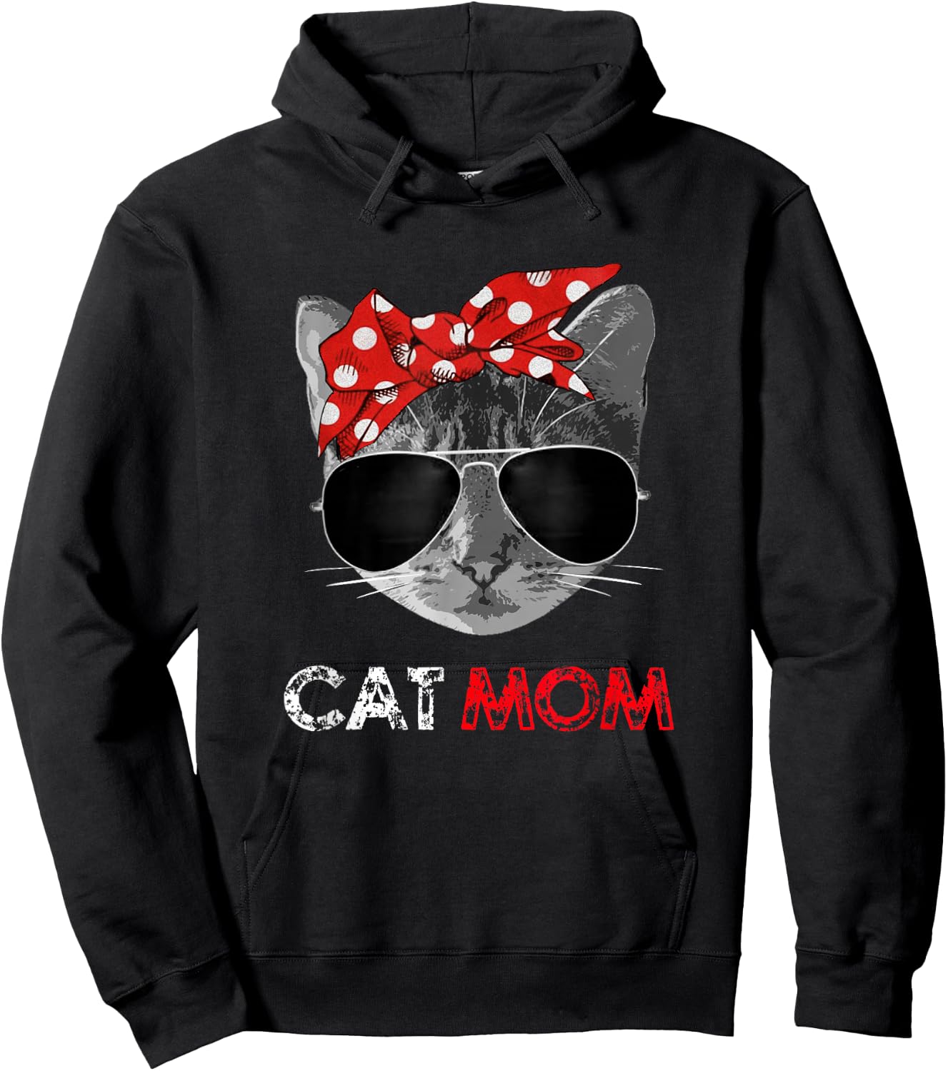 Cat Mom Shirt Cat Mommy Mother's Day Gift Cat Lovers Hoodie - Hoodie | Black