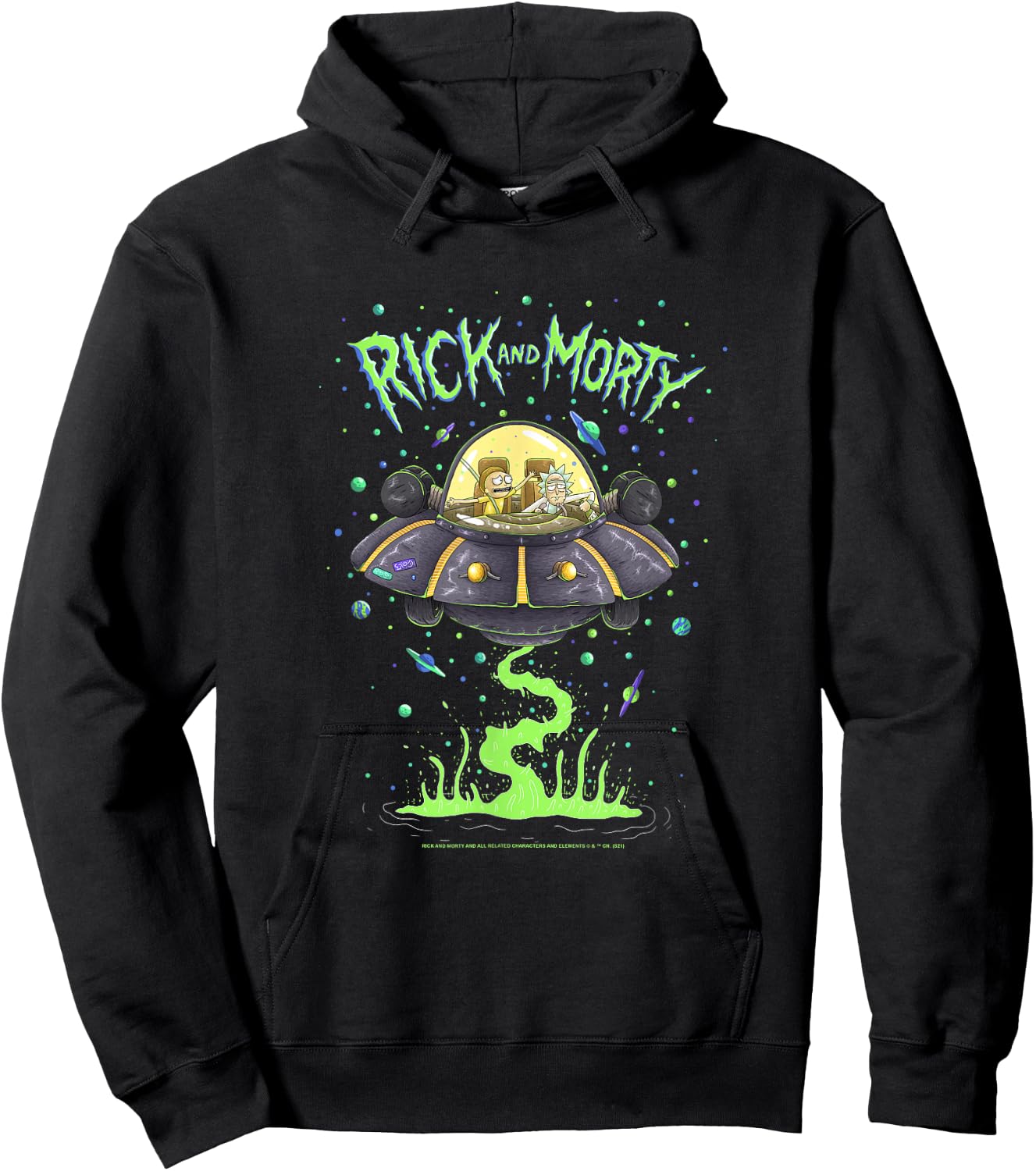 Rick and Morty Drunk Rick Ship Hoodie - Hoodie | Black
