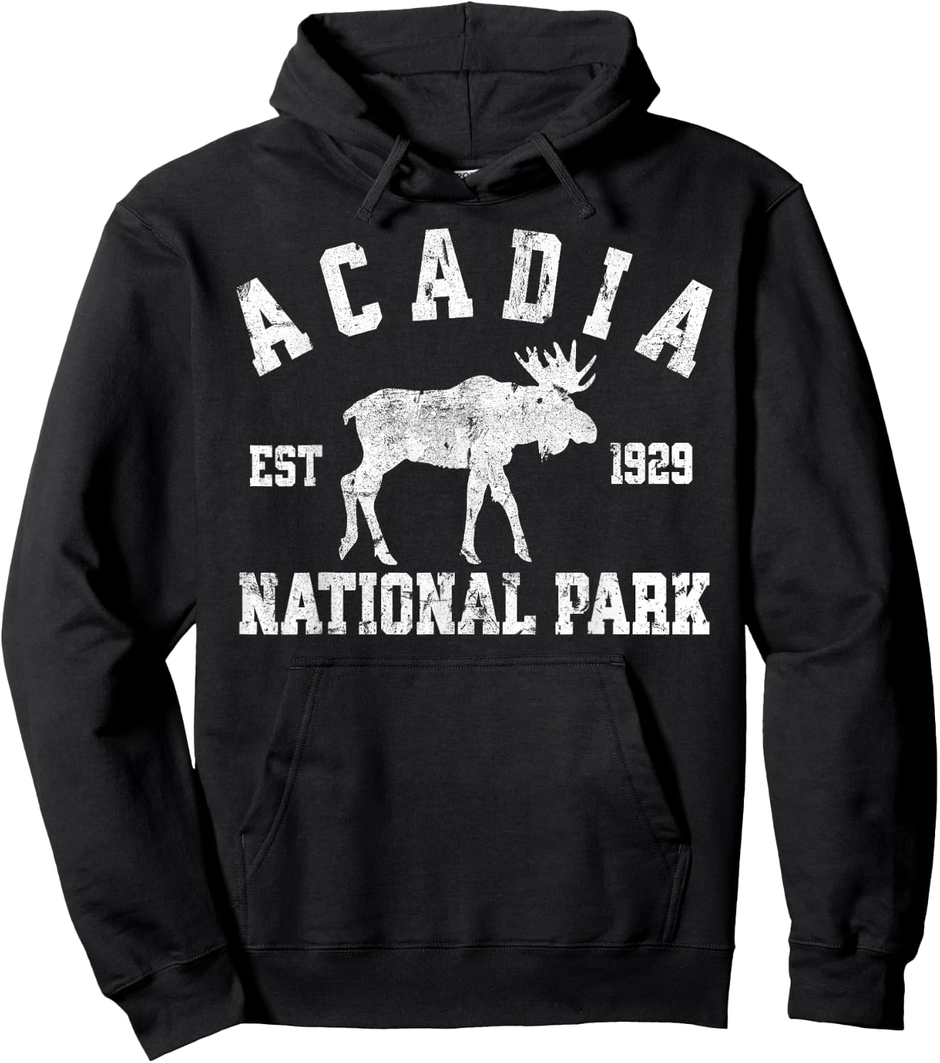 Acadia National Park Maine Nature Hike Moose Outdoors Hoodie - Hoodie | Black