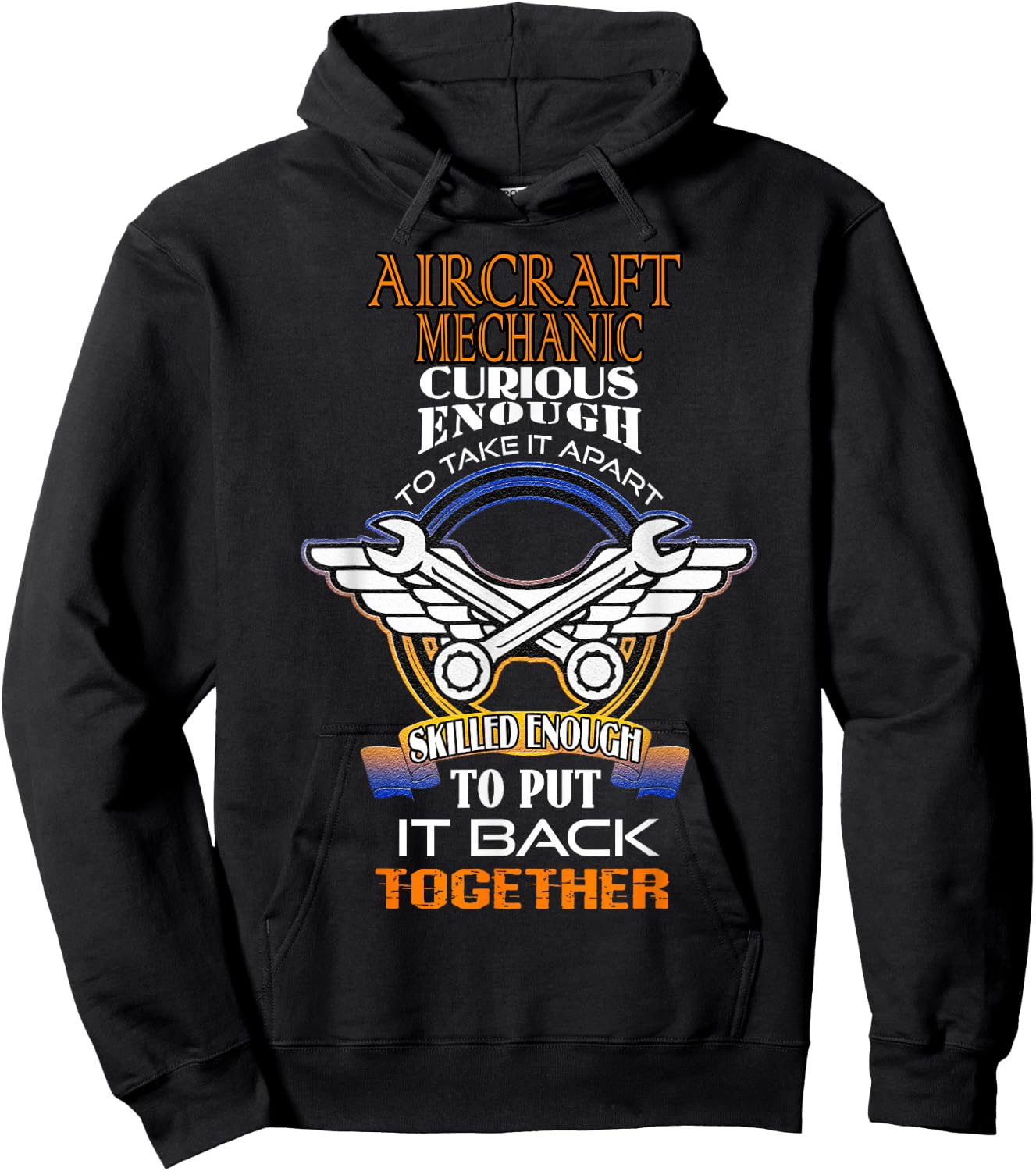 Aircraft Mechanic Gifts Maintenance Aviation Airplane Men Hoodie - Hoodie | Black