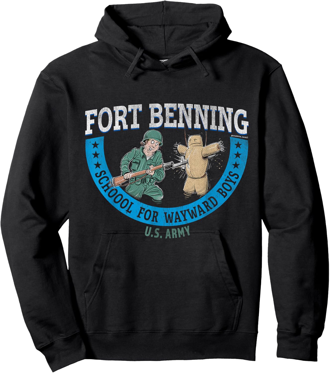 Fort Benning - School for Wayward Boys, Retro look Hoodie - Hoodie | Black