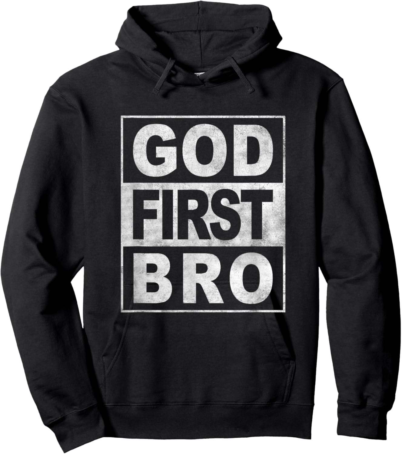 God First Bro Christian Faith Jesus Hoodie - Hoodie | Black
