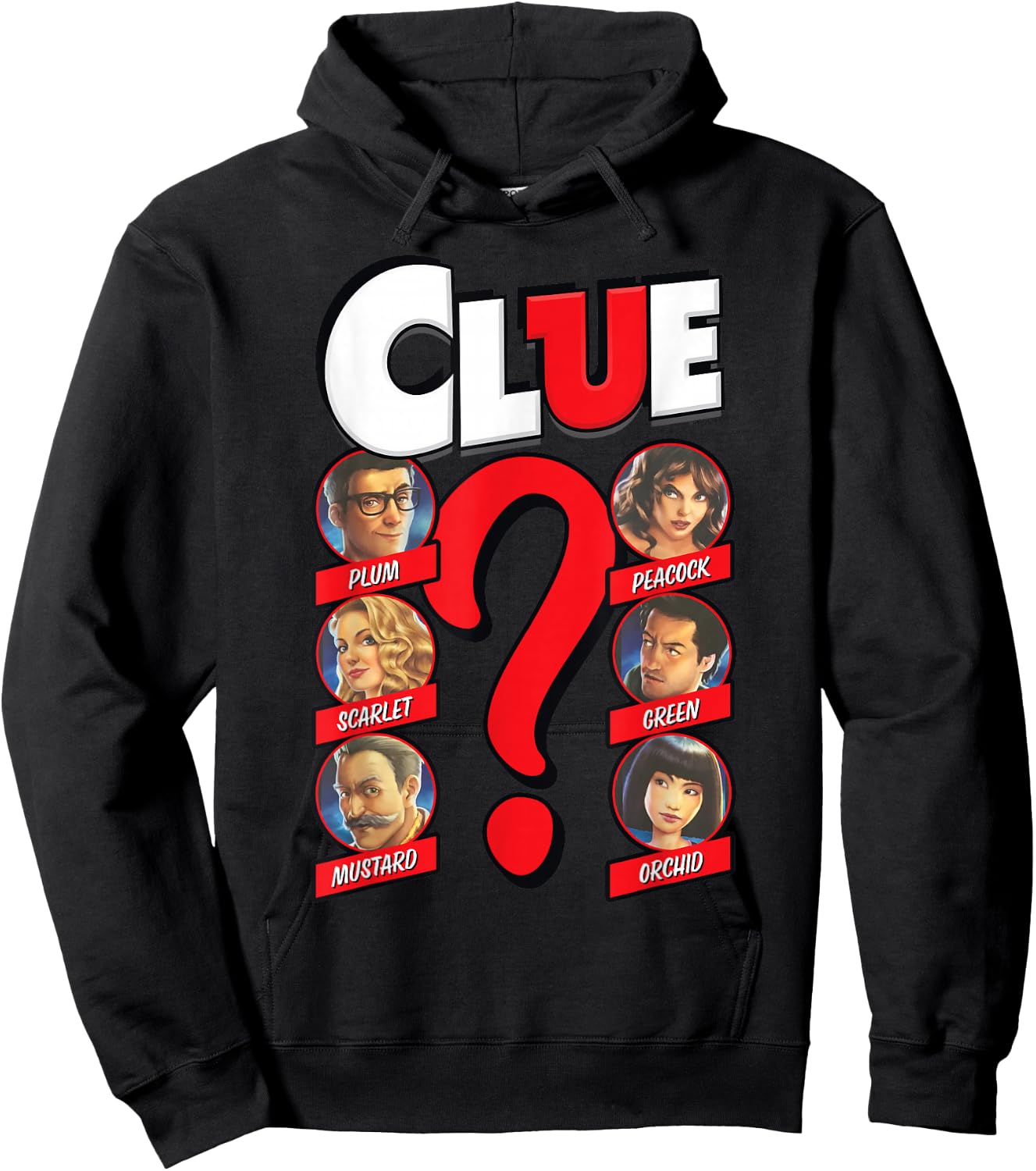 Clue Modern Logo and Characters Hoodie - Hoodie | Black