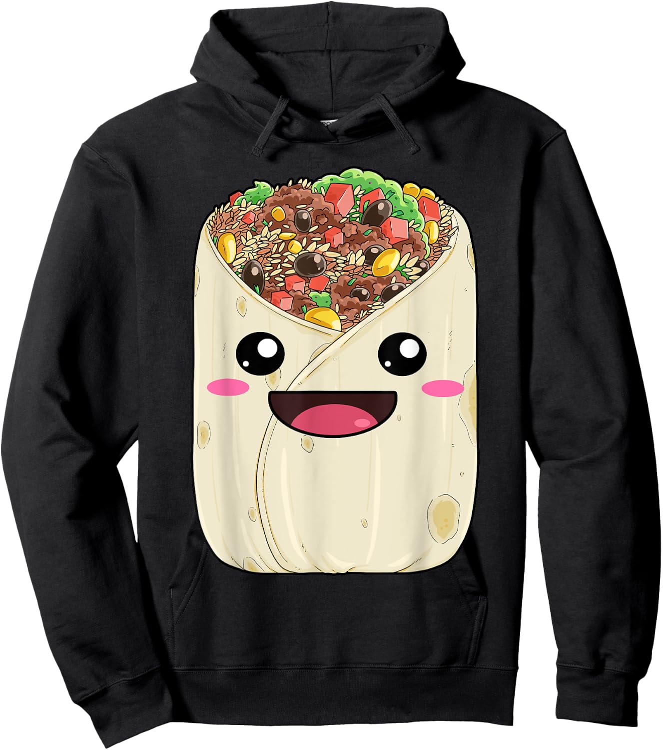 National Burrito Day Mexican Tortilla Guacamole Taco Hoodie - Hoodie | Black