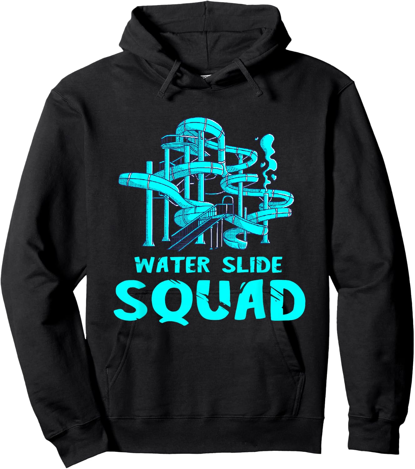 Water Slide Squad Team Waterslides Waterpark Aqua Park Hoodie - Hoodie | Black