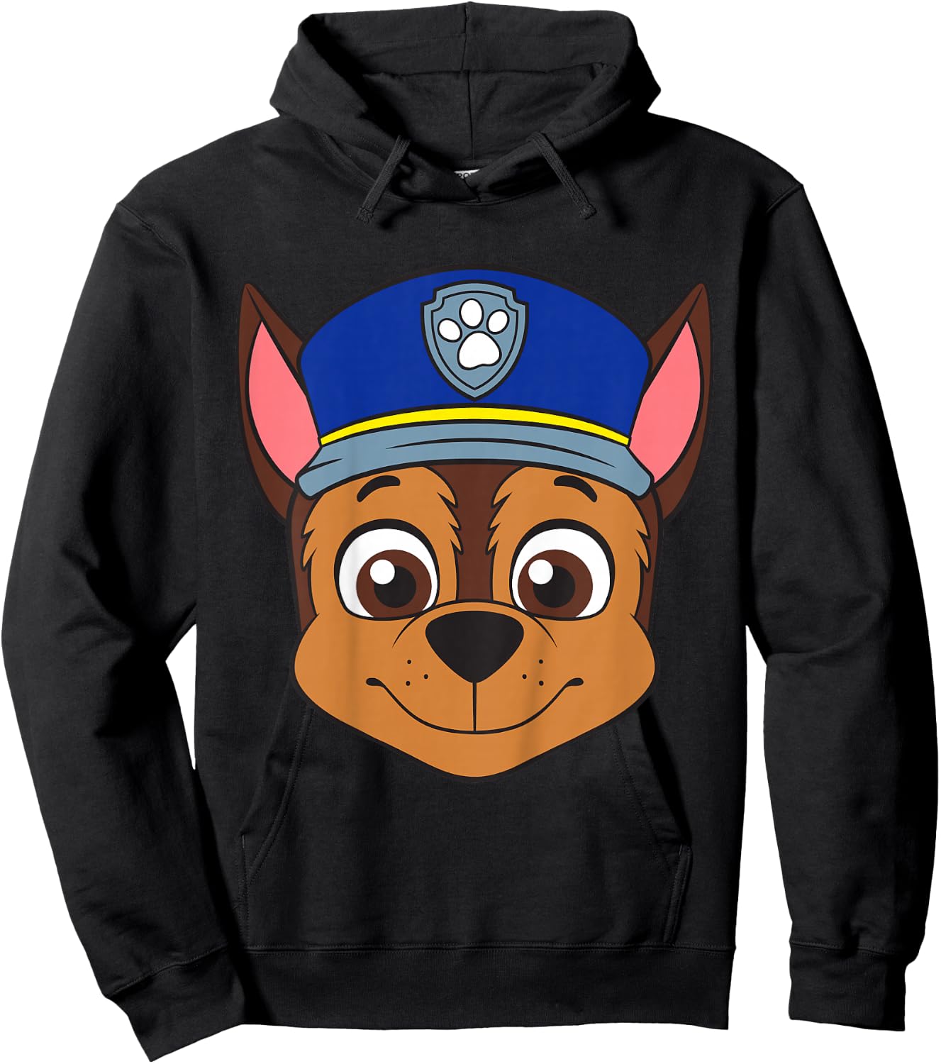 Kids PAW Patrol Large Chase Character Hoodie - Hoodie | Black