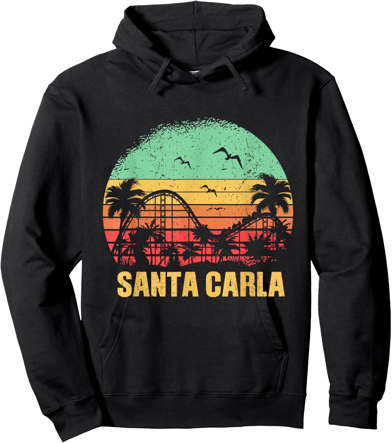 Retro vintage santa carla san franciso pier design Hoodie - Hoodie | Black