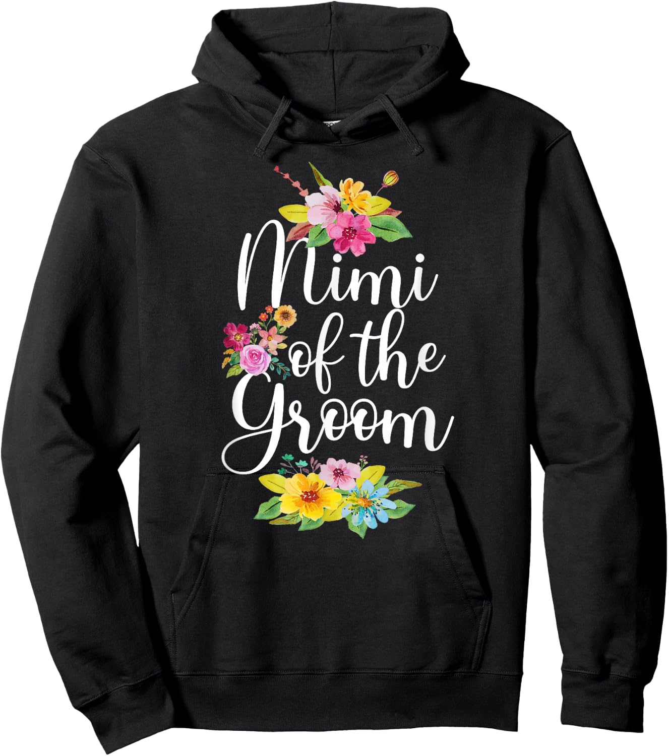 Mimi Of The Groom Mimi Flowers Groom's Mimi Hoodie - Hoodie | Black