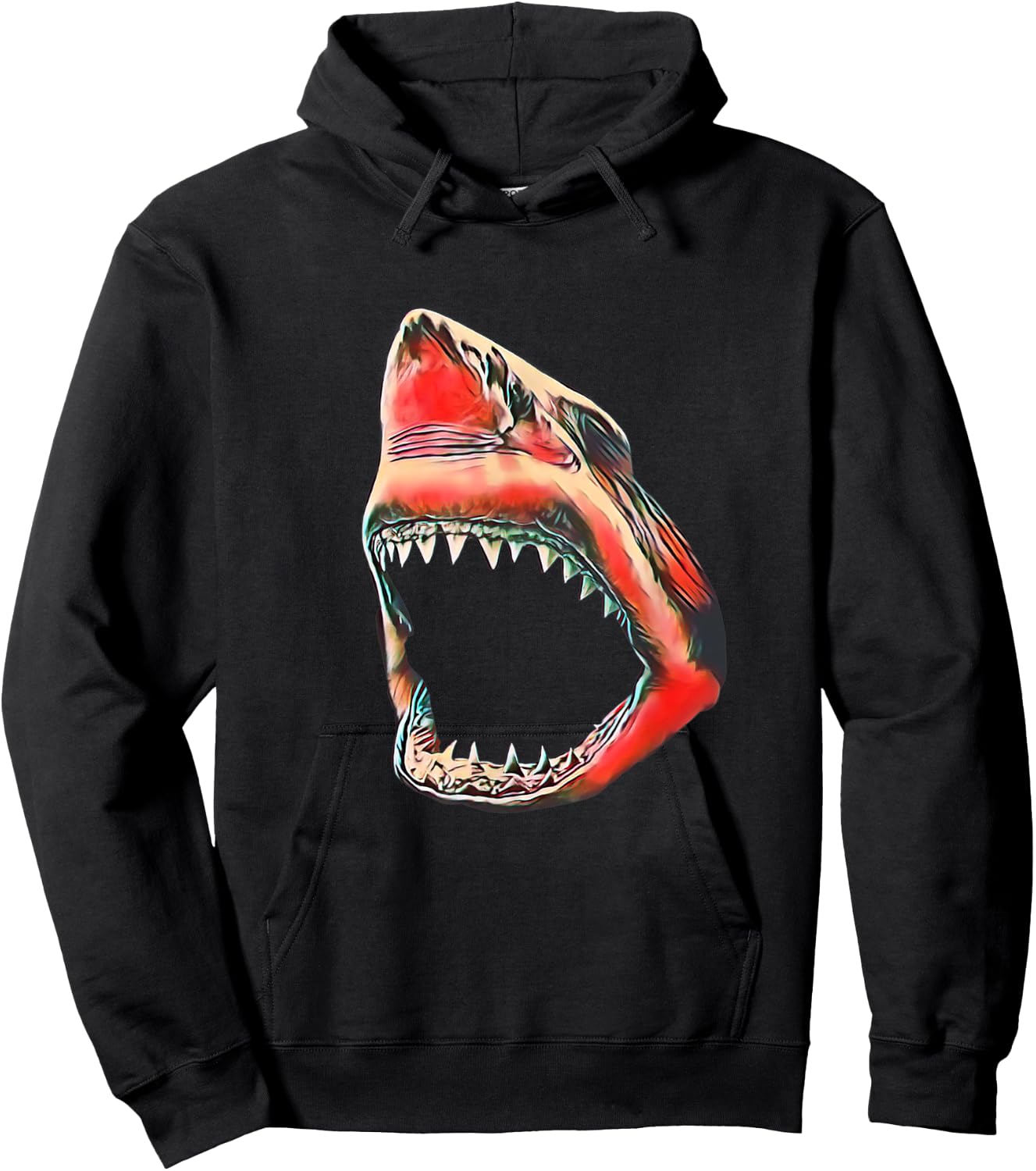 Great White Shark colorful Sharks Predator Shark Hoodie - Hoodie | Black