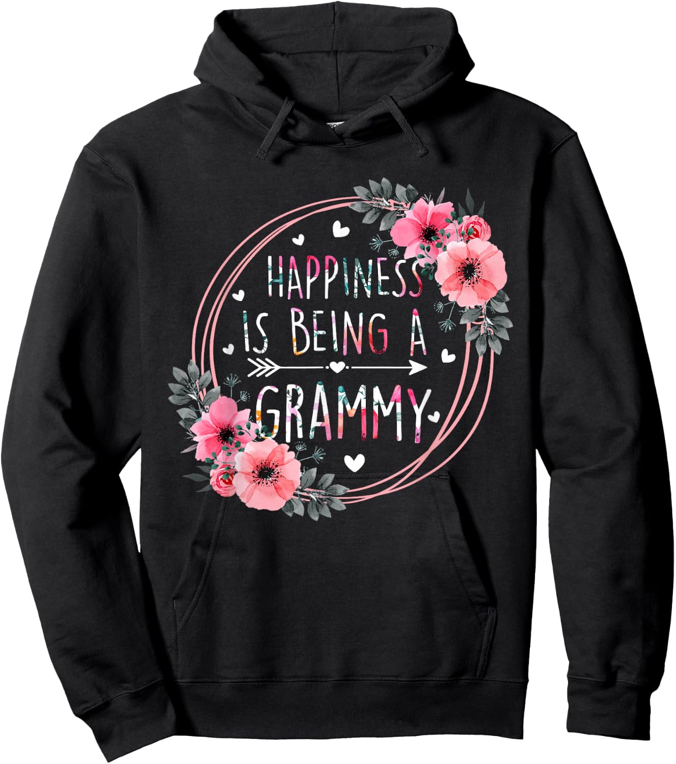 Happiness is being a Grammy Announcement Mothers Day Hoodie - Hoodie | Black
