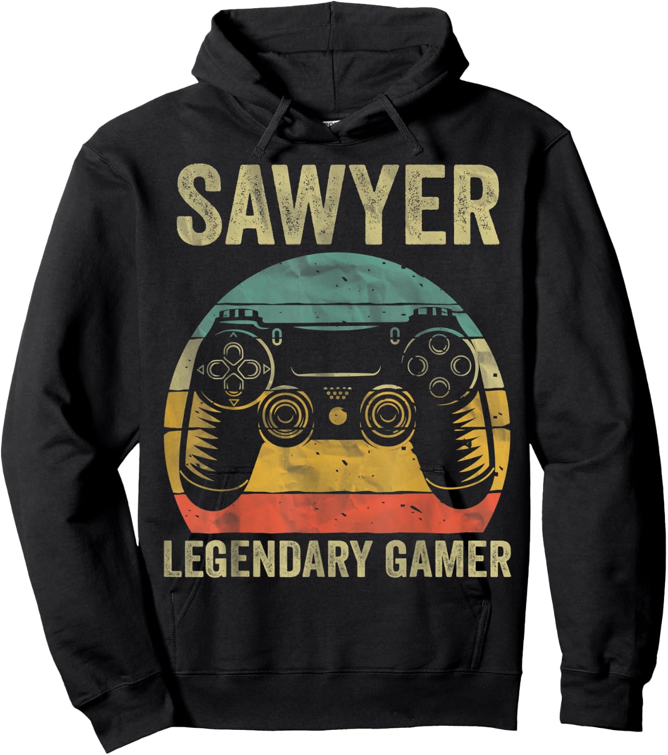 Personalized Legendary Gamer Shirt Sawyer Name Video Gamer Hoodie - Hoodie | Black