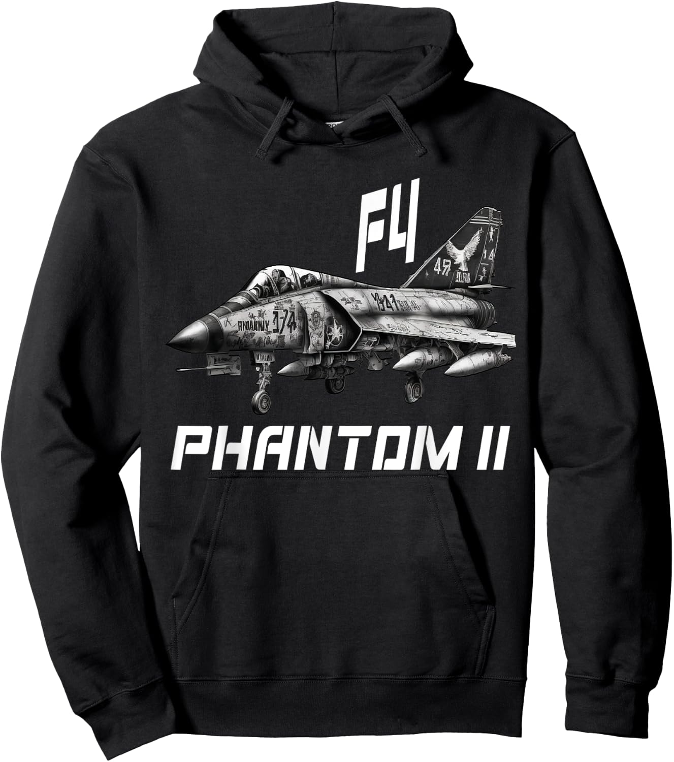 F-4 Phantom US Military Jet Interceptor Aircraft Hoodie - Hoodie | Black