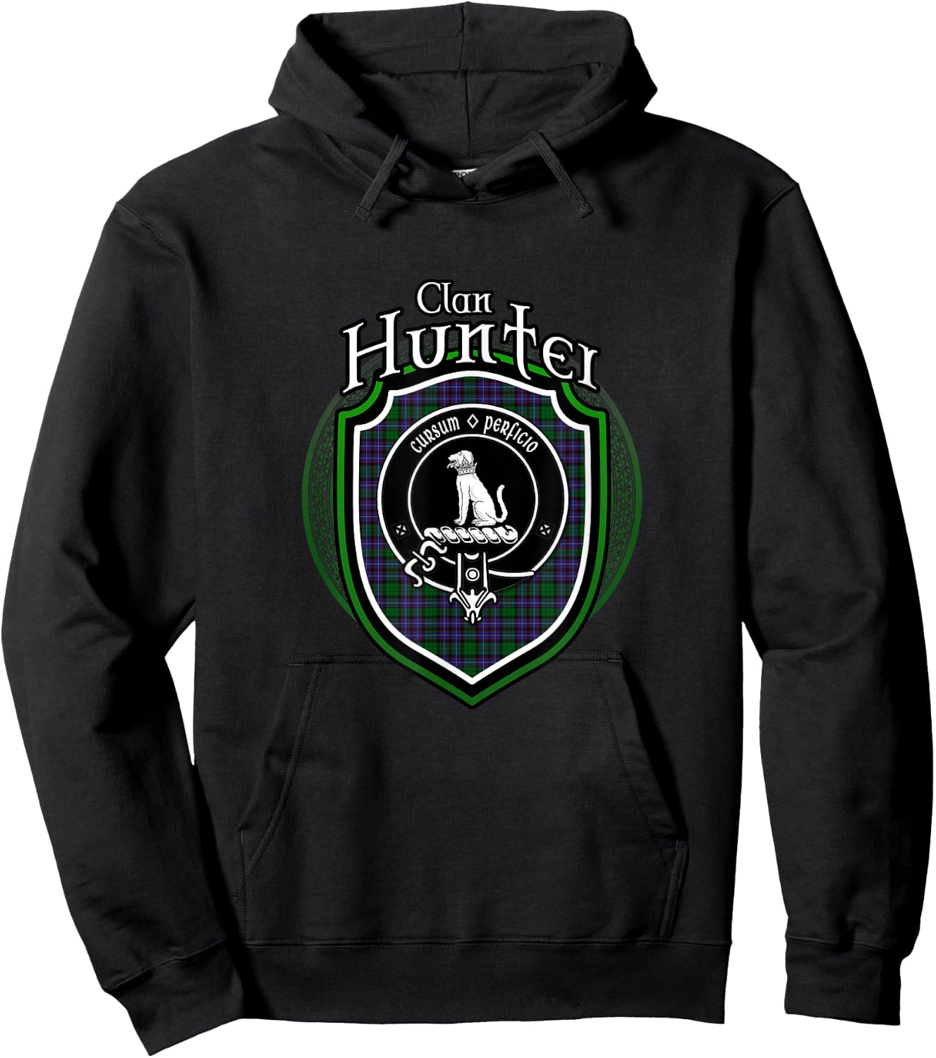 Hunter Clan Crest | Scottish Clan Hunter Family Crest Badge Hoodie - Hoodie | Black