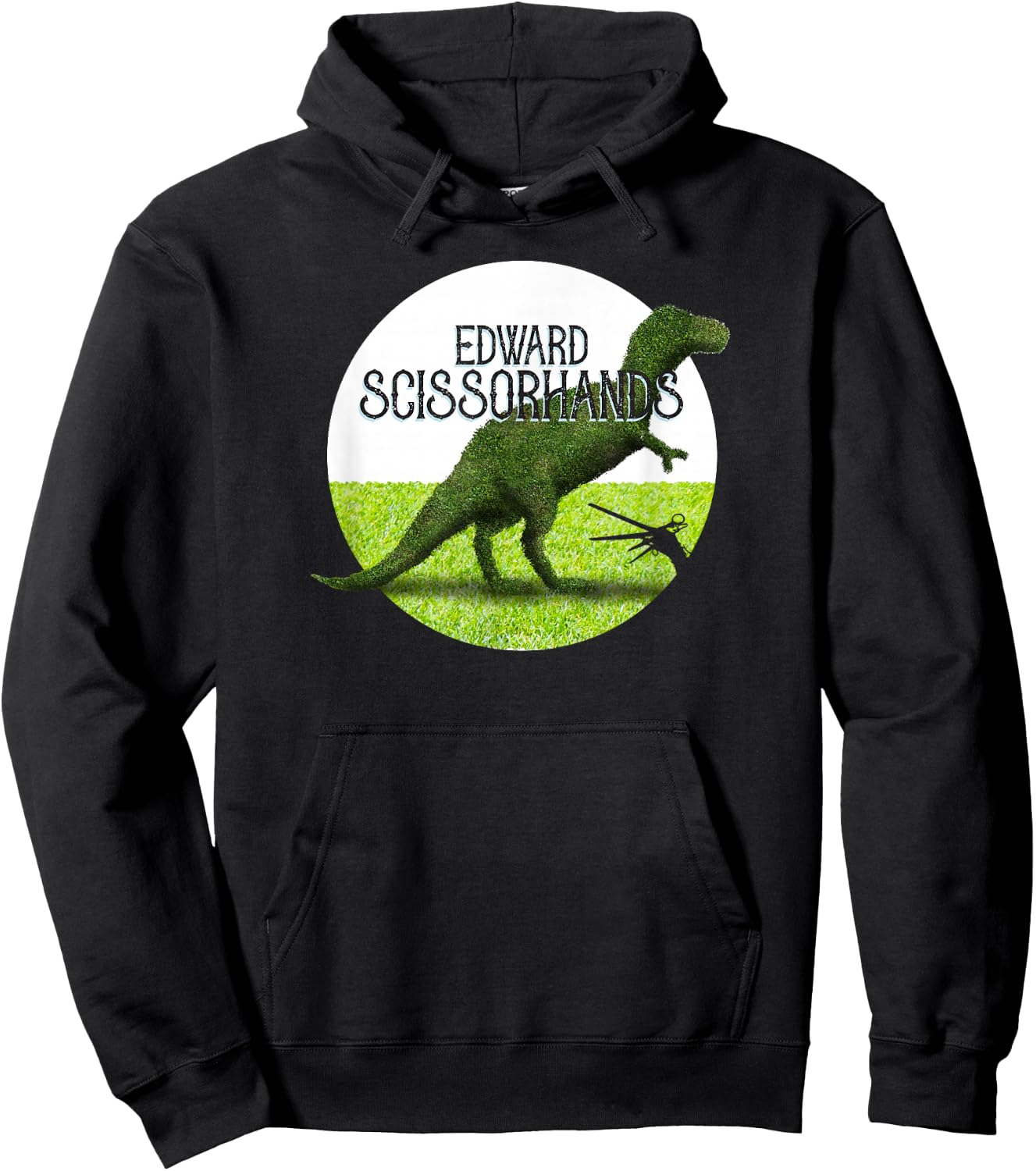 Tim Burton's Edward Scissorhands Dinosaur Topiary Hoodie - Hoodie | Black