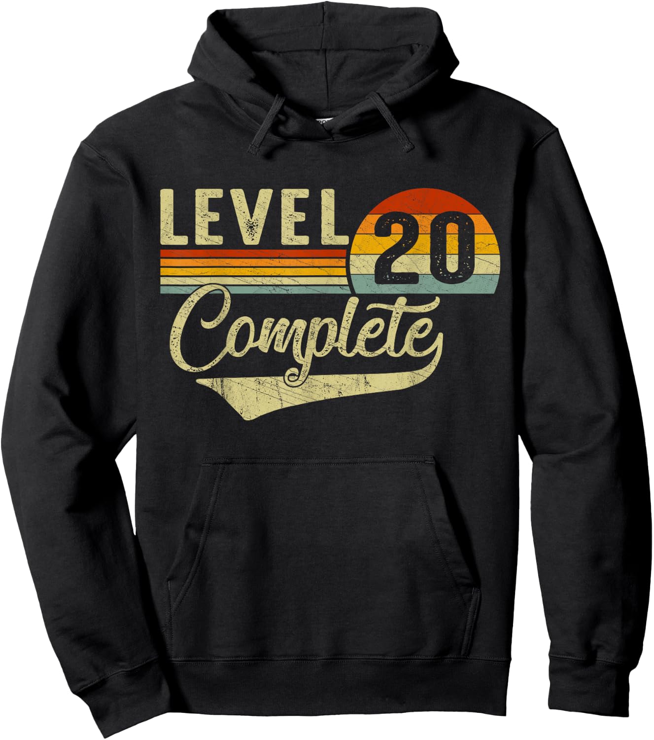 Level 20 Complete Retro Video Gamers Couple 20th Anniversary Hoodie - Hoodie | Black
