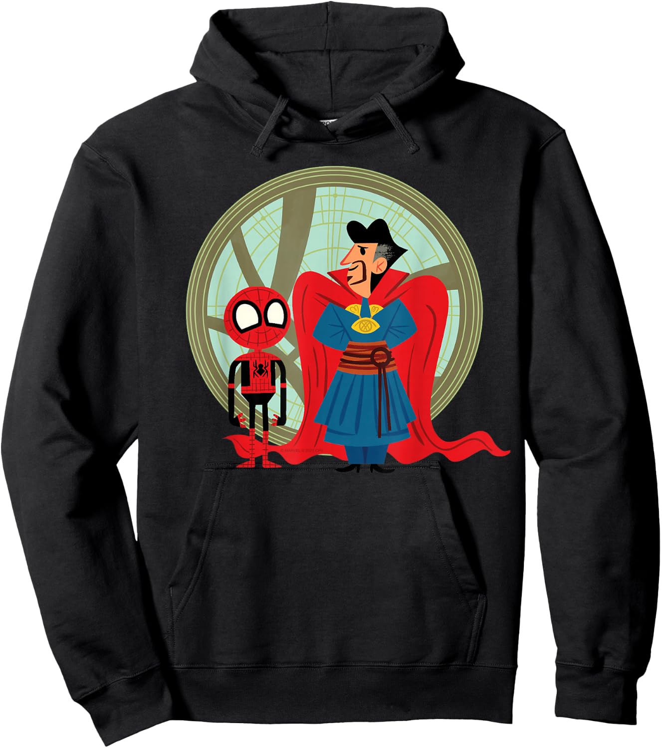 Marvel Spider-Man: No Way Home Spidey Doctor Strange Cartoon Hoodie - Hoodie | Black