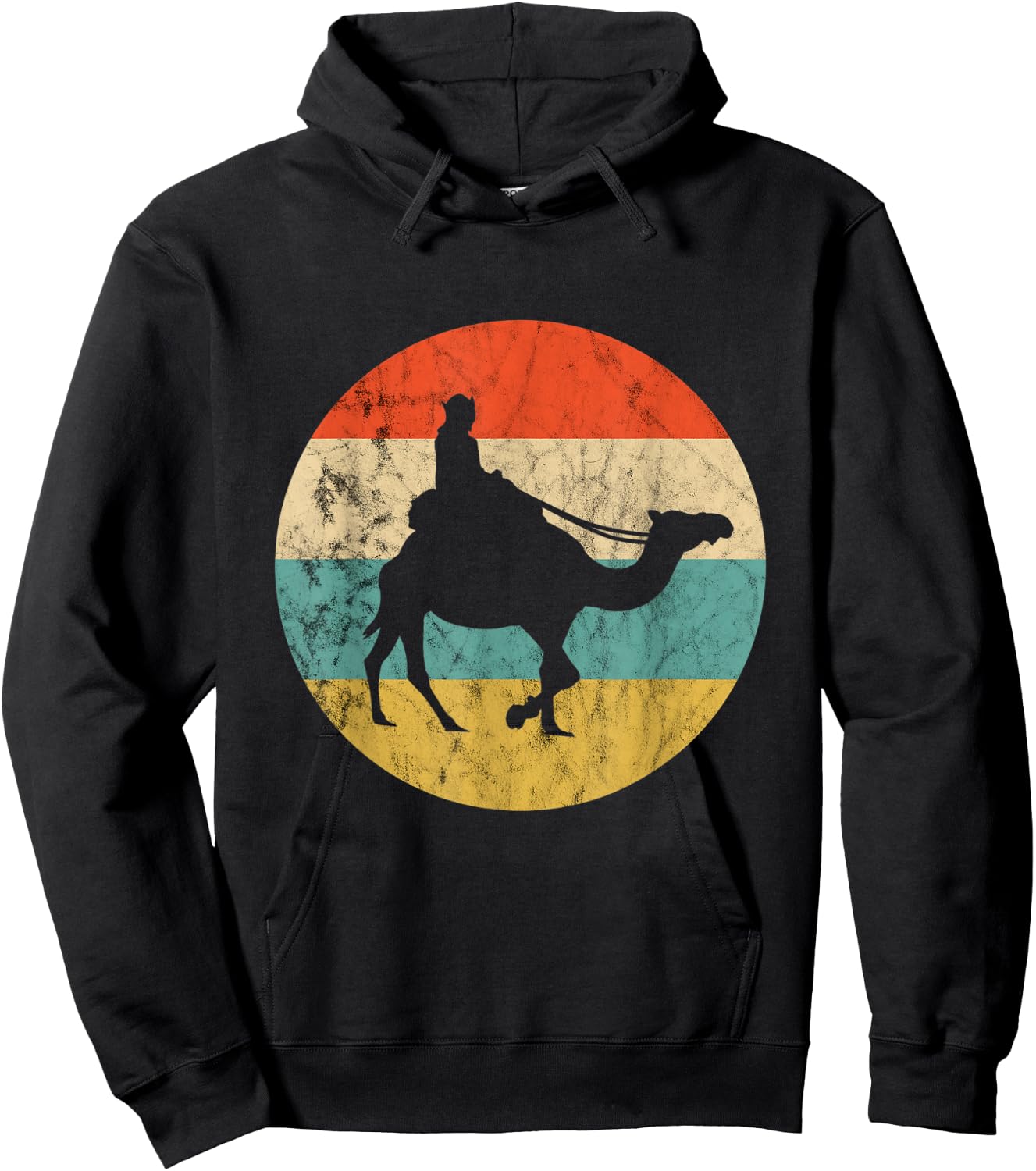 Camel Vintage Retro Camel Ride Camel Trekking Desert Animal Hoodie - Hoodie | Black