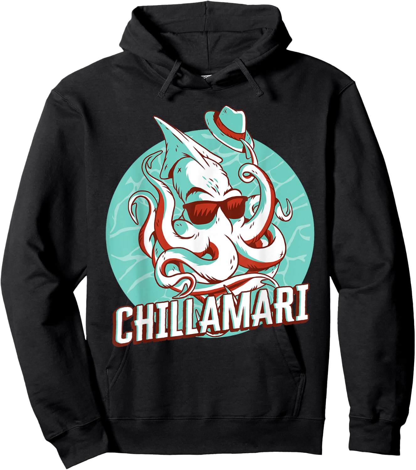 Chillamari Calamari Squid Hoodie - Hoodie | Black