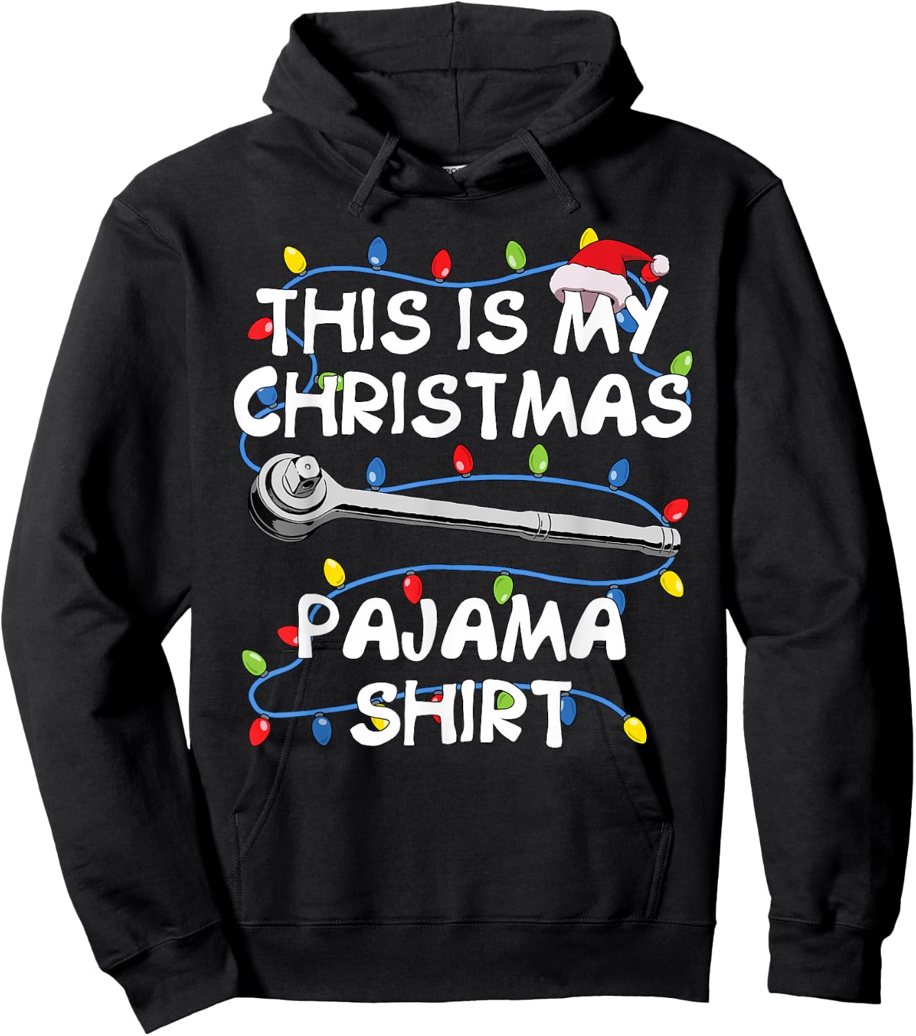 Preetes Men's Christmas Auto Mechanic Hoodie - Hoodie | Black