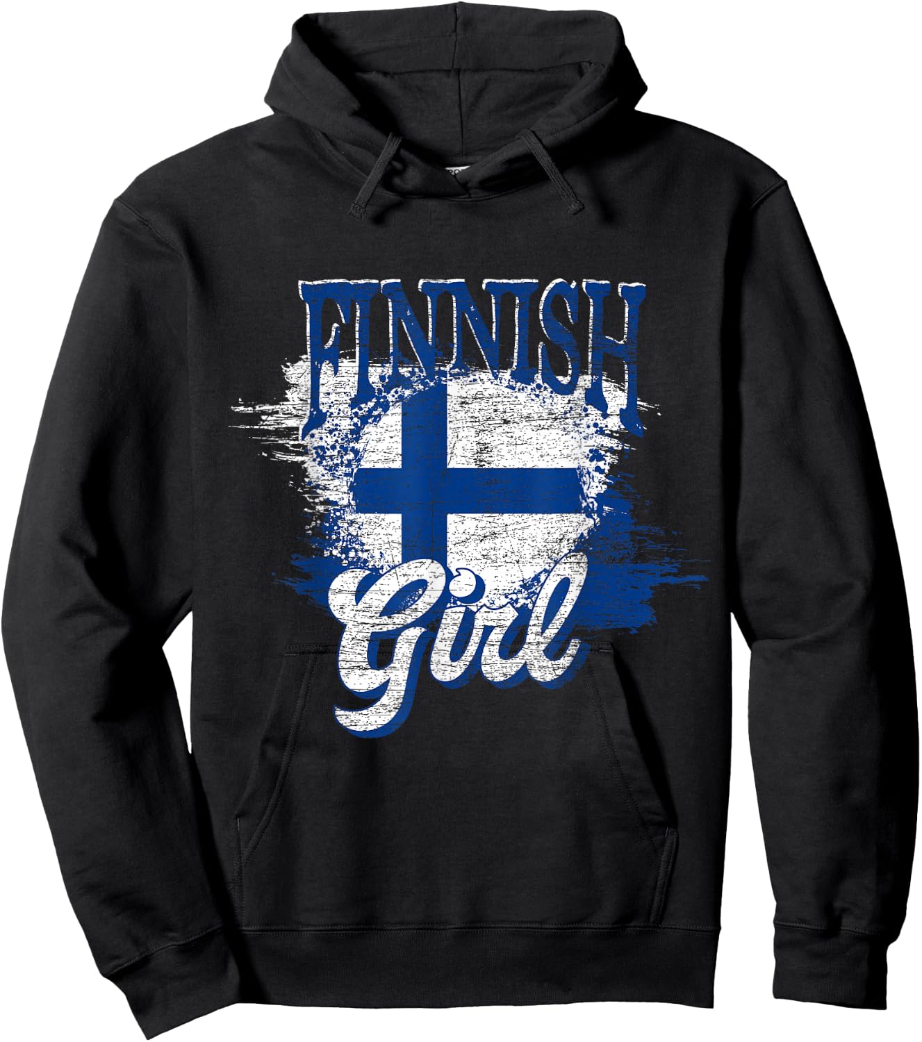 Finnish Girl Scandinavia Finnish Flag Finland Hoodie - Hoodie | Black