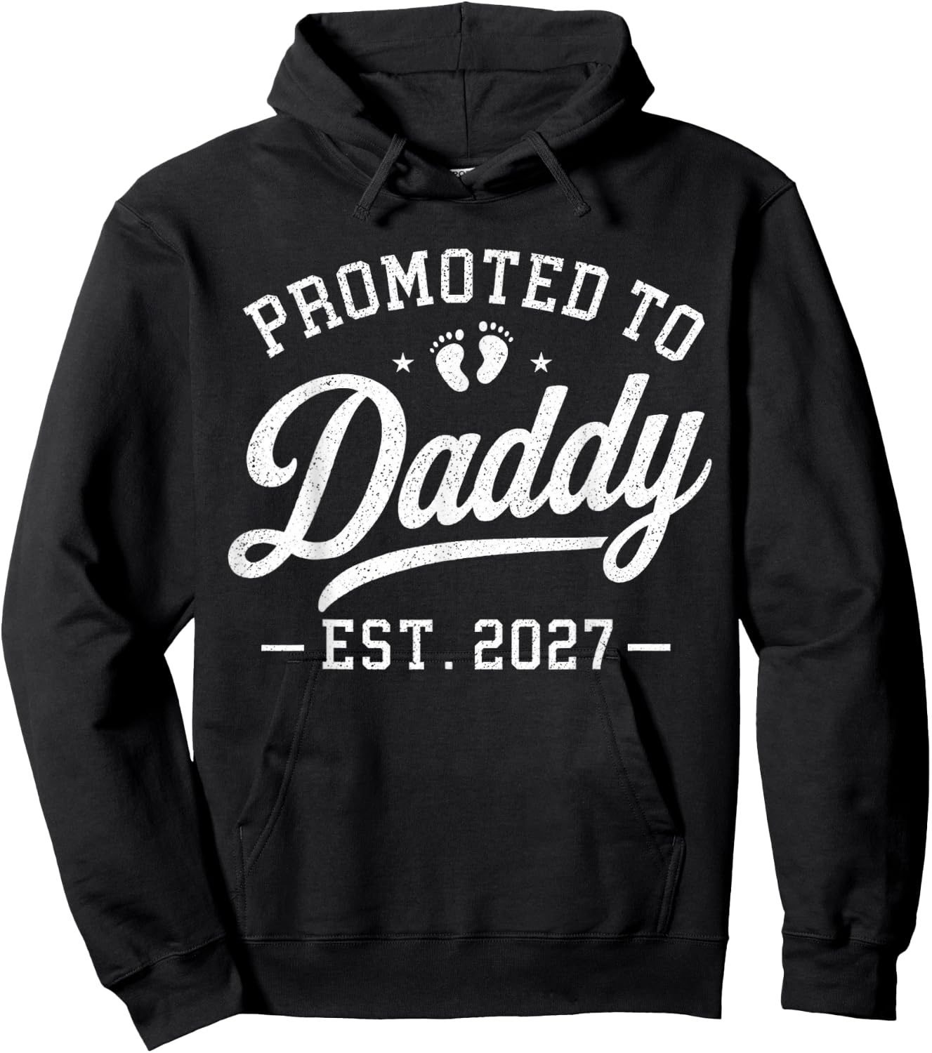 Promoted to Daddy EST. 2027 New Dad 2027 Hoodie - Hoodie | Black