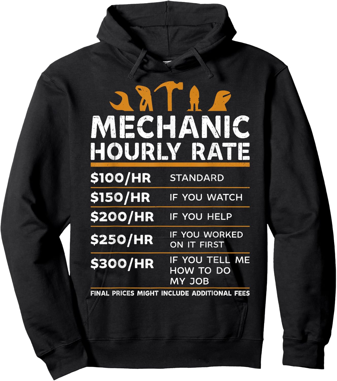 Mechanic hourly rate Hoodie - Hoodie | Black