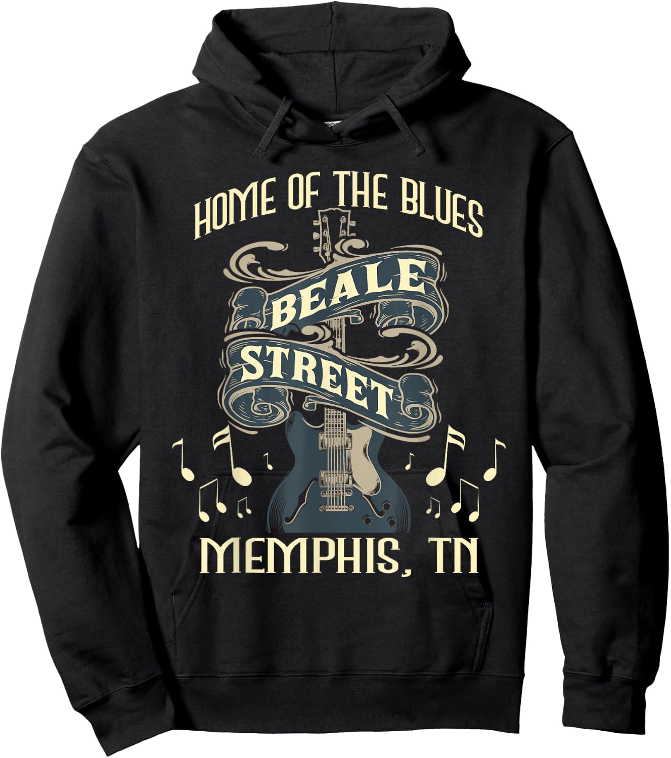 Home of The Blues Beale Street Memphis - Musician Guitarist Hoodie - Hoodie | Black
