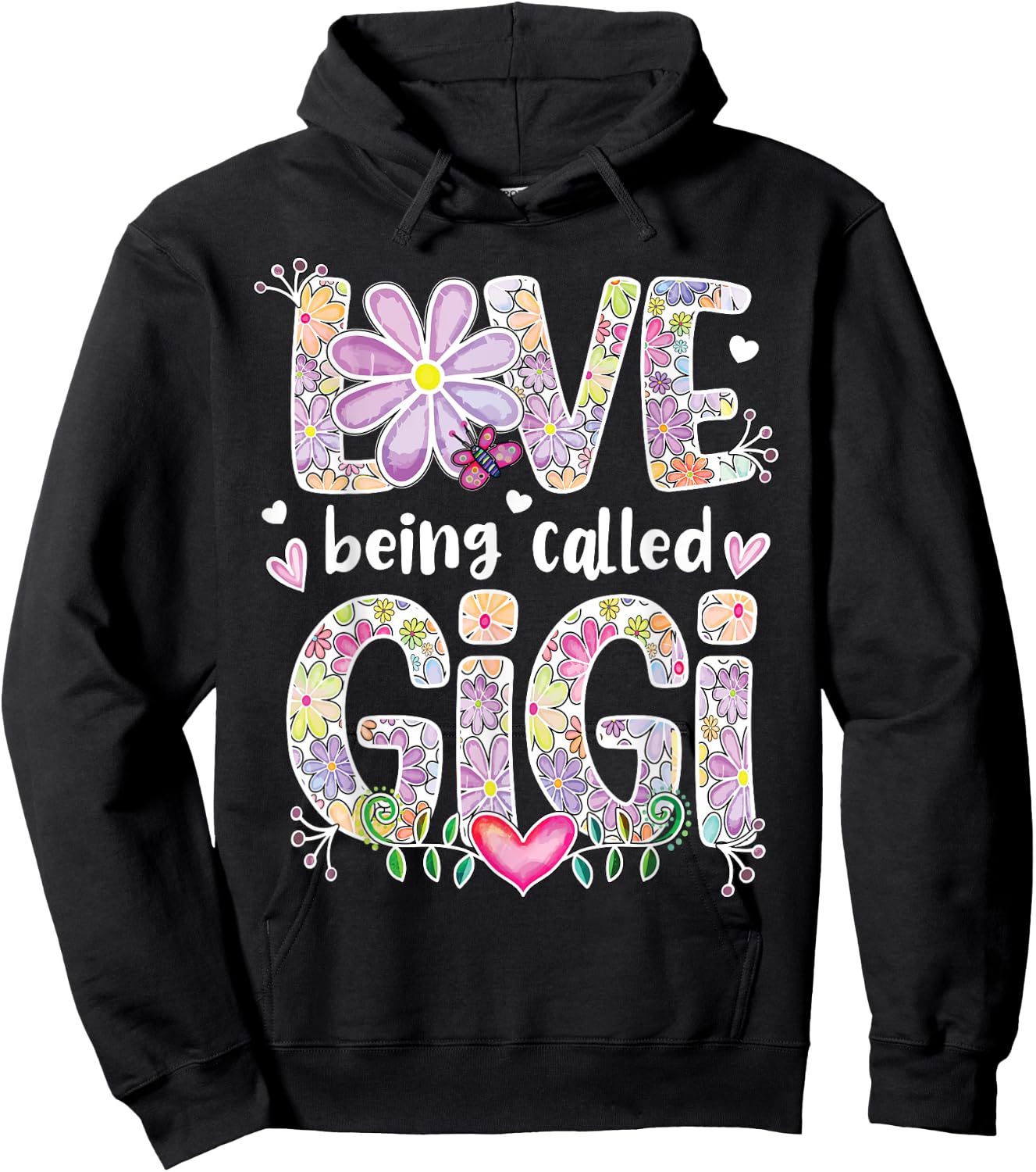 Love Being Called Gigi Grandma Gigi Grandmother Hoodie - Hoodie | Black