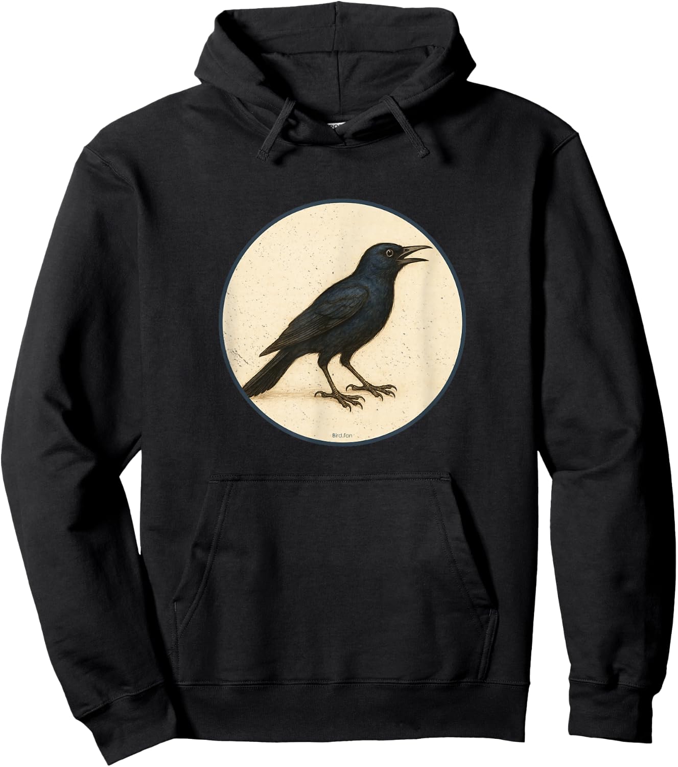 Colorful Retro Common Grackle Bird Design Hoodie - Hoodie | Black
