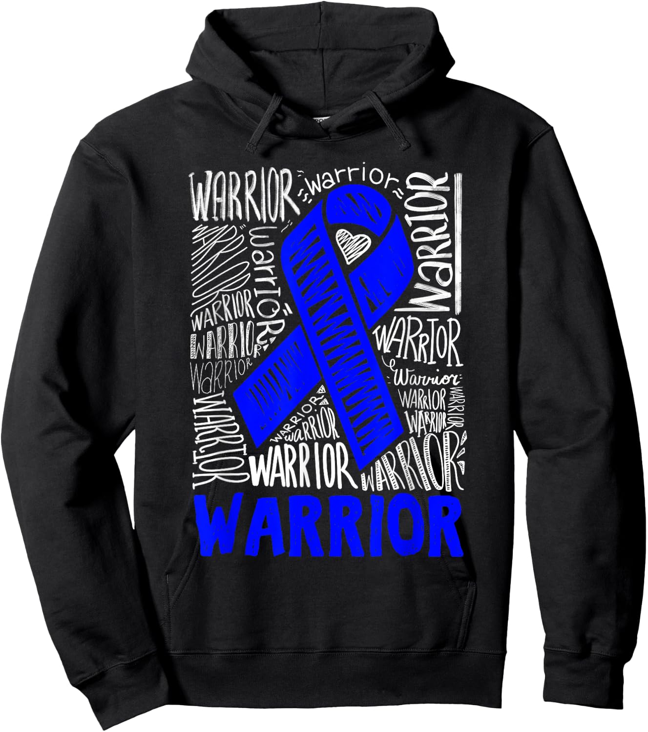 Colon Cancer Survivor Chemo Warrior Awareness Support Gift Hoodie - Hoodie | Black