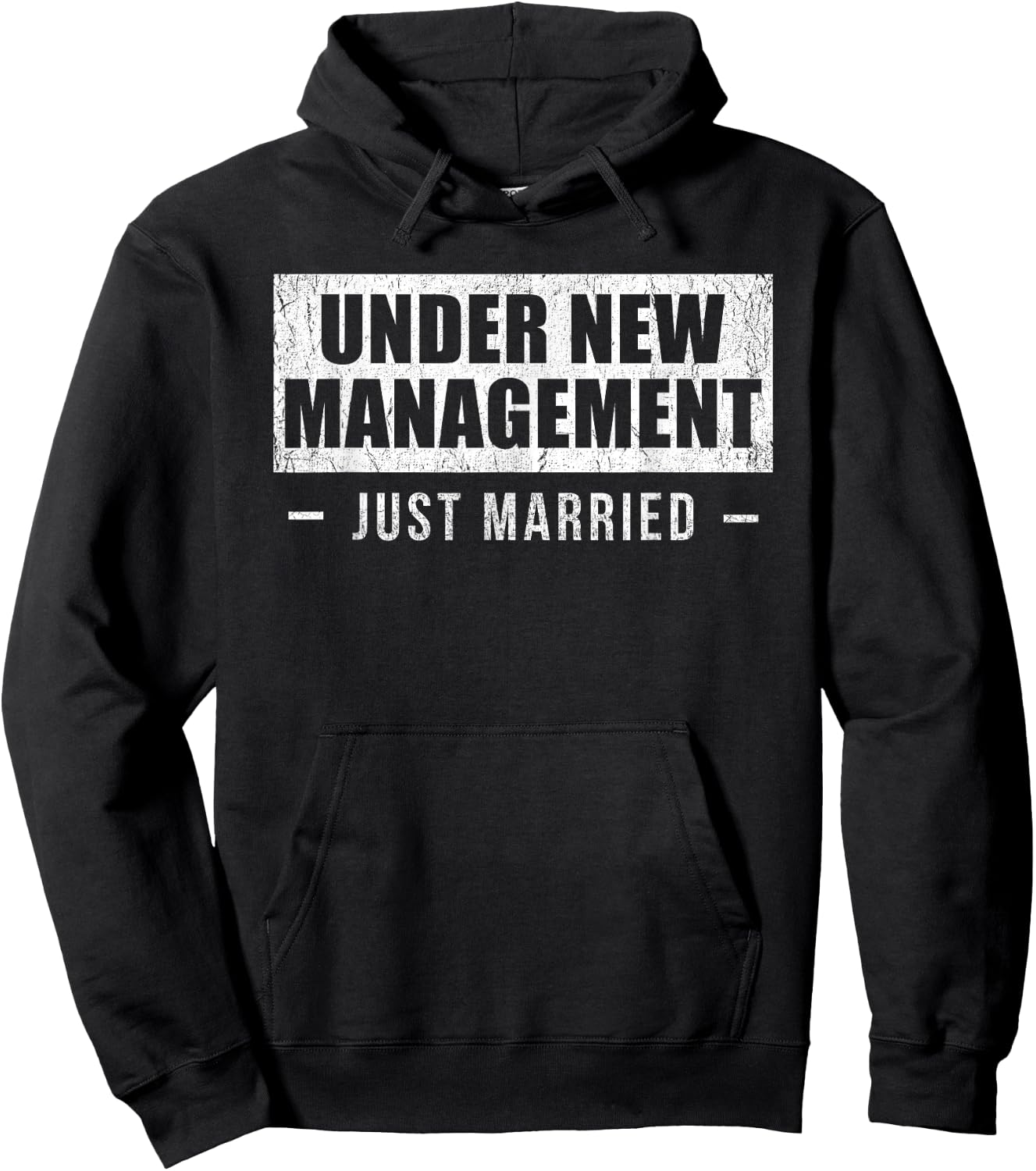 Under New Management Just Married Hoodie - Hoodie | Black