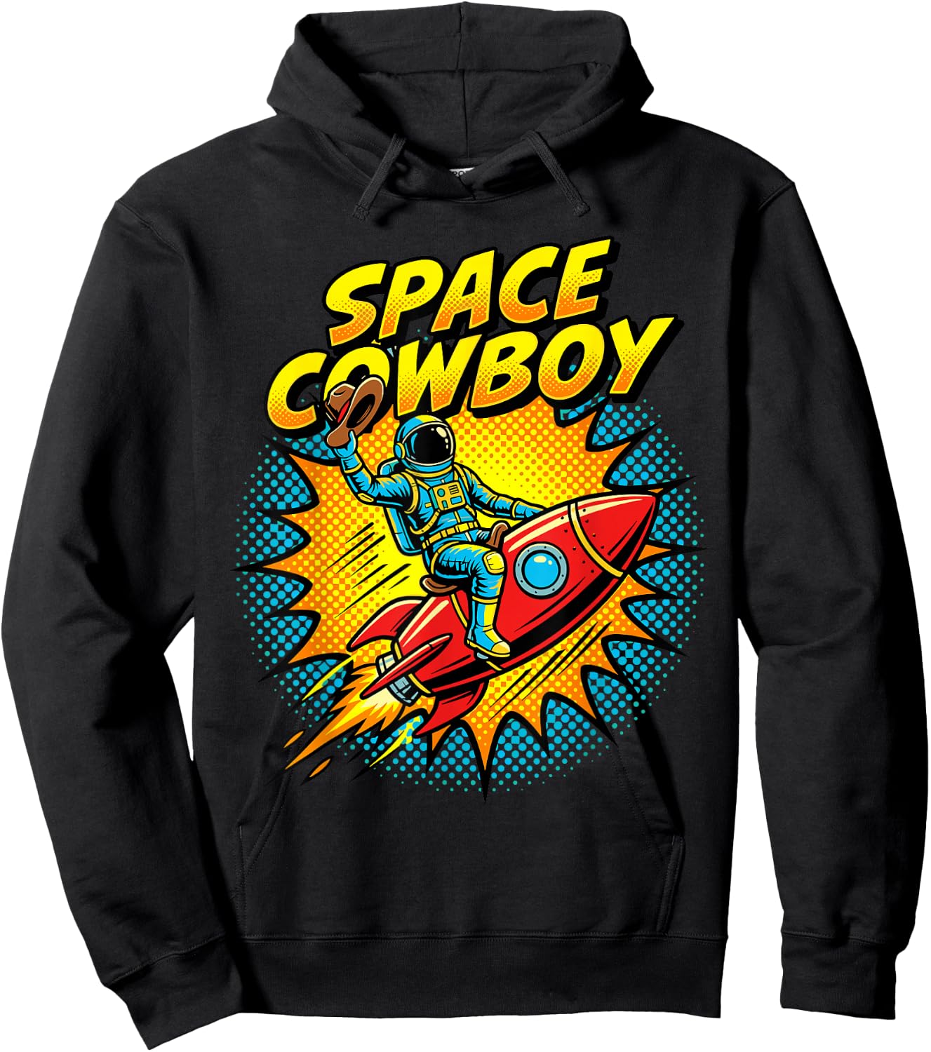 Funny Space Cowboy Quote for Sci-Fi Lovers Comic Style Hoodie - Hoodie | Black