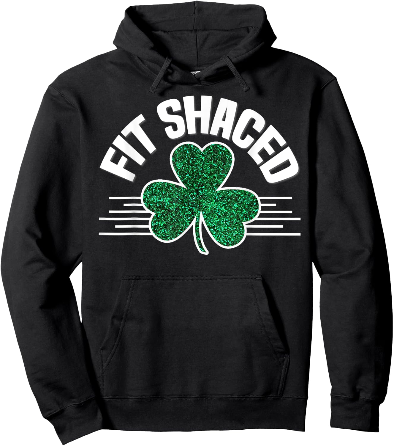 Fit Shaced St Patricks Day Funny Irish Party Drinking Beer Hoodie - Hoodie | Black