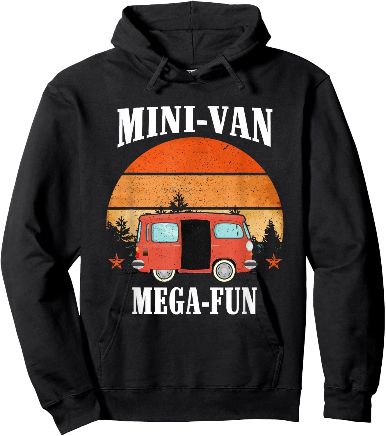 Mini Van Mega Fun Travel Outdoor Driving Hoodie - Hoodie | Black