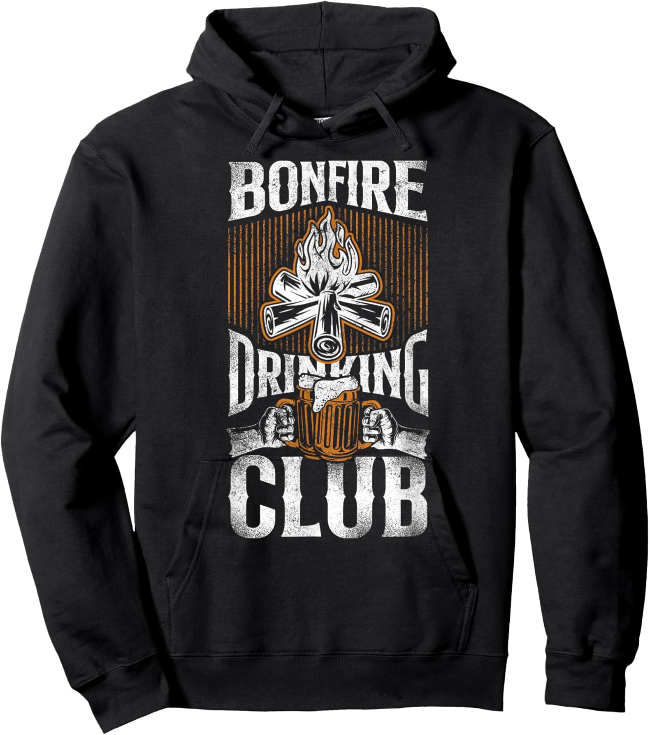 Camping Bonfire Drinking Club Campfire Drunk Alcohol Beer Hoodie - Hoodie | Black