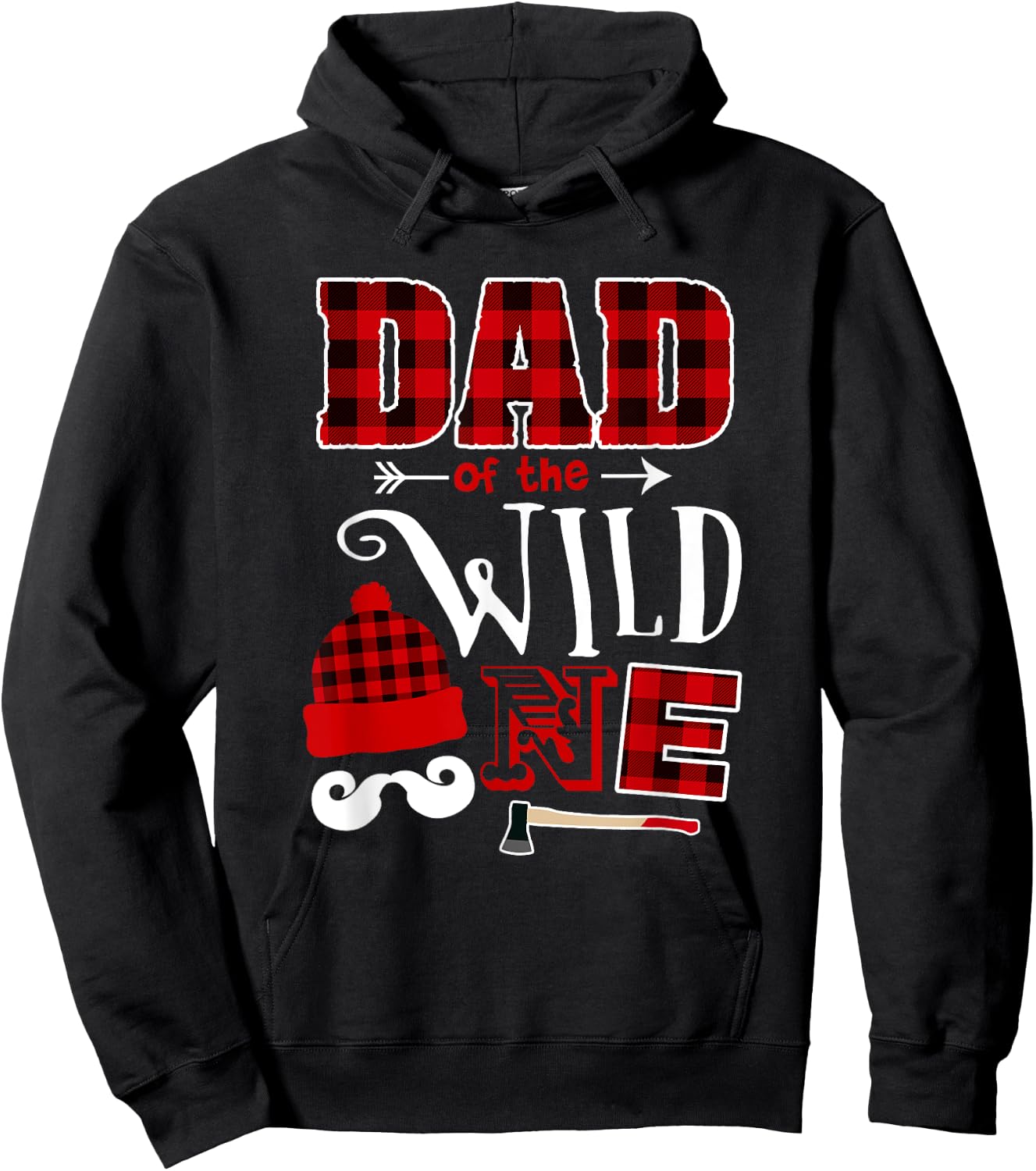 1st Birthday Lumberjack Dad Of the Wild One Hoodie - Hoodie | Black