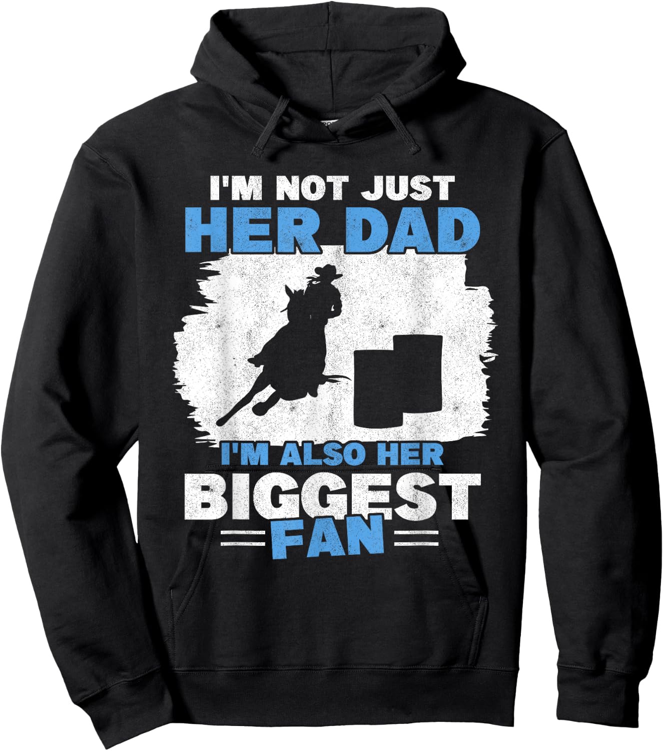 Barrel Racer Fan Dad Father Rodeo Horse Barrel Racing Hoodie - Hoodie | Black