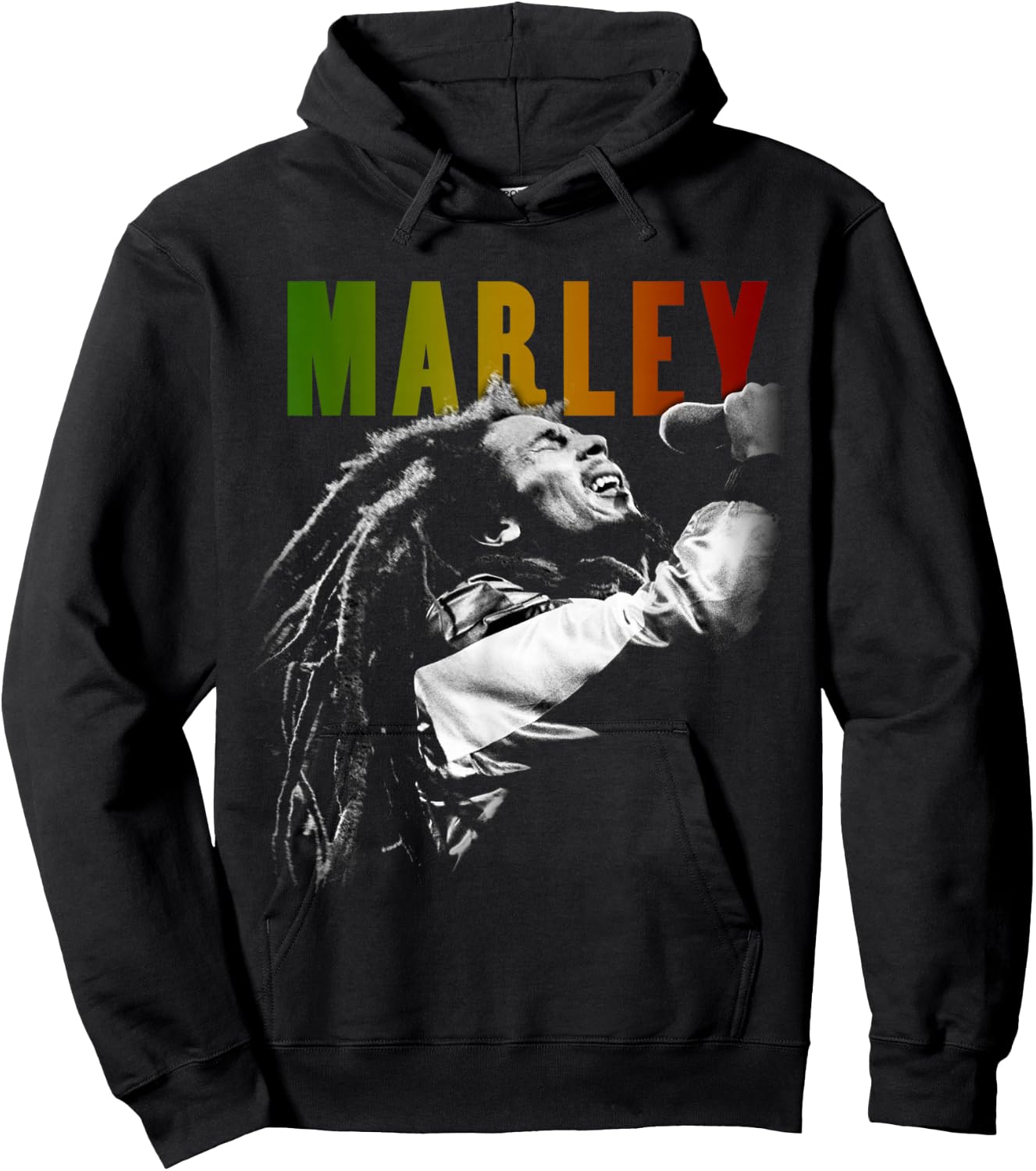 Bob Marley Rastaman Vibration Washed Hoodie - Hoodie | Black