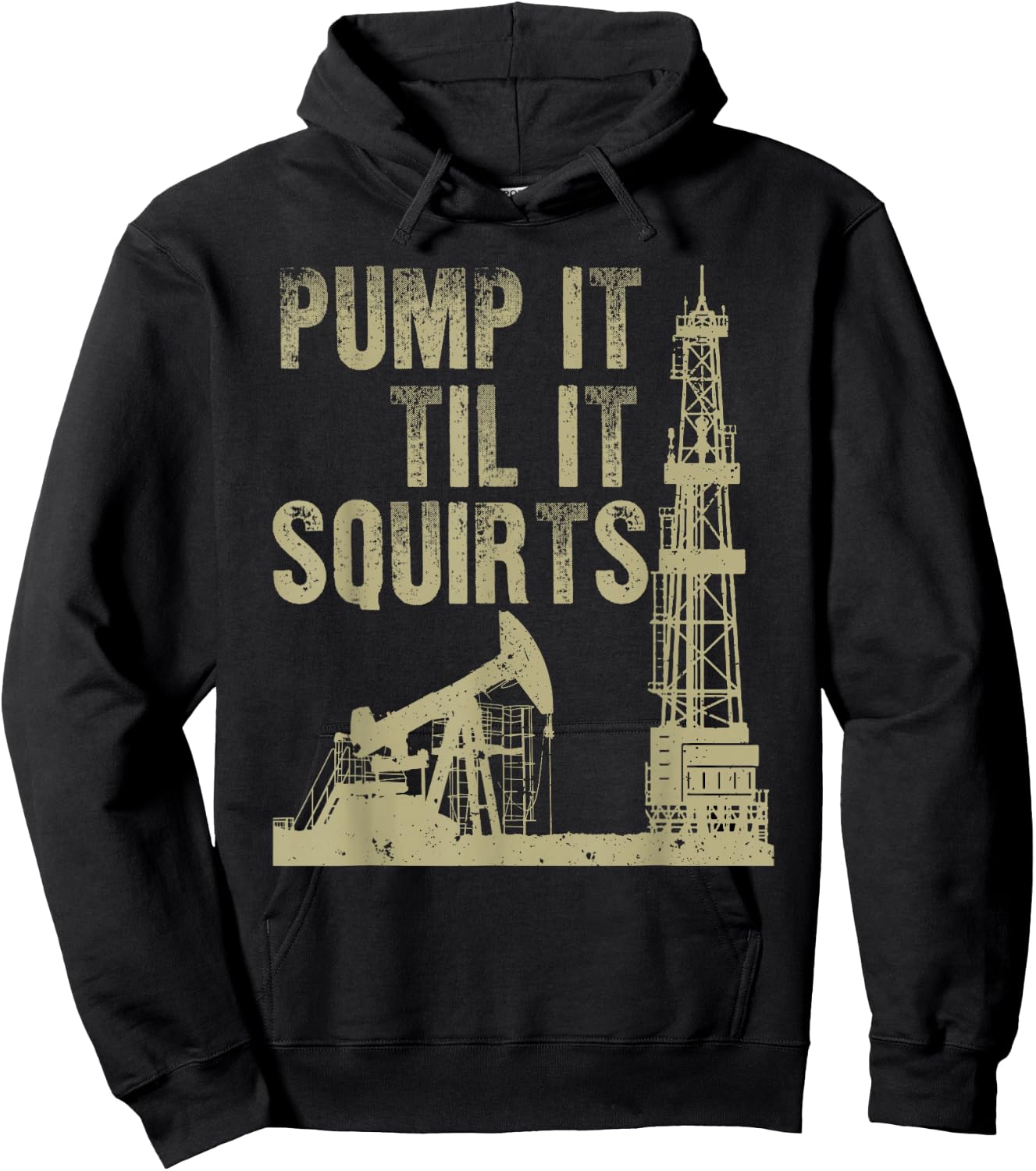 Funny Oil Field Art Women Oilfield Plant Pump Lovers Hoodie - Hoodie | Black