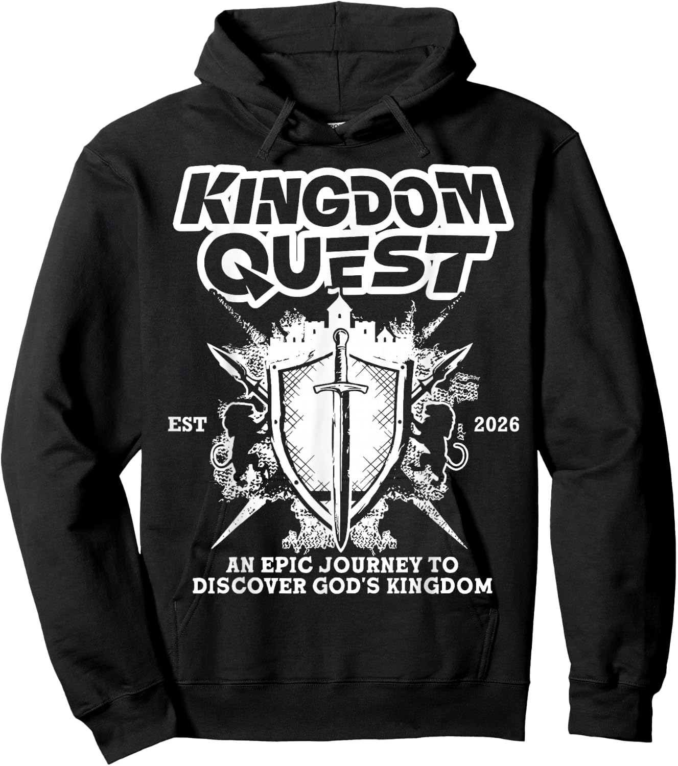 Kingdom Quest Vbs 2026 Vacation Bible School Church Camp Hoodie - Hoodie | Black