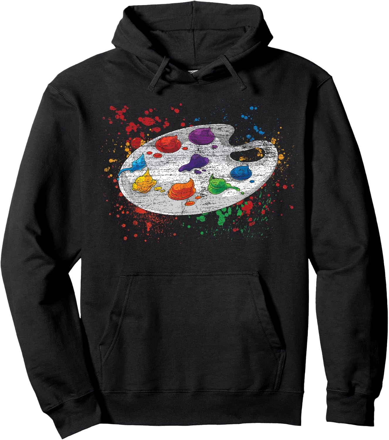 Art Painting Paint Palette Illustration Drawing Artist Hoodie - Hoodie | Black