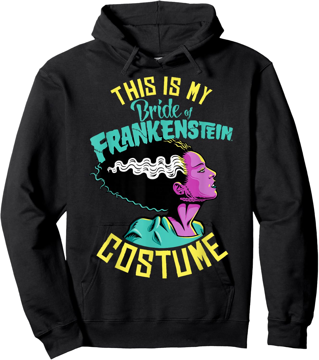 Universal Monsters Frankenstein Bride Costume Hoodie - Hoodie | Black